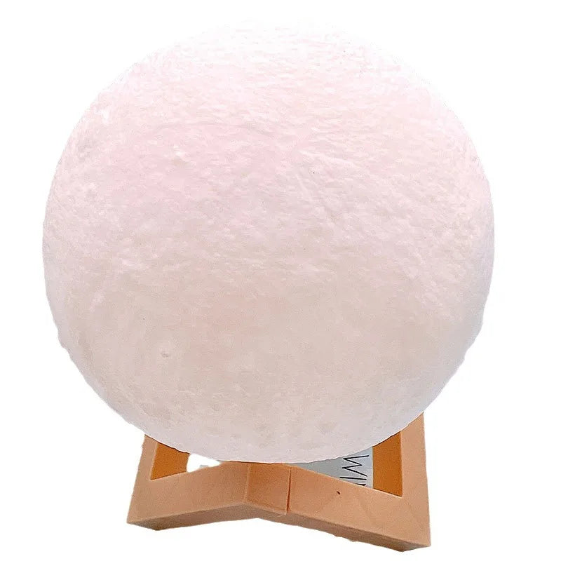 3D Moon 8/6Cm Night Light Bedroom Led Study Table Lamp Bedroom Bedside Warm Light Bed Lamp Desk Lamp Home Decor